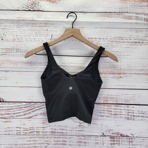 lululemon Womens Size 2 Align Tank Top Black  A/B Cup W/ Pads lw1dtws